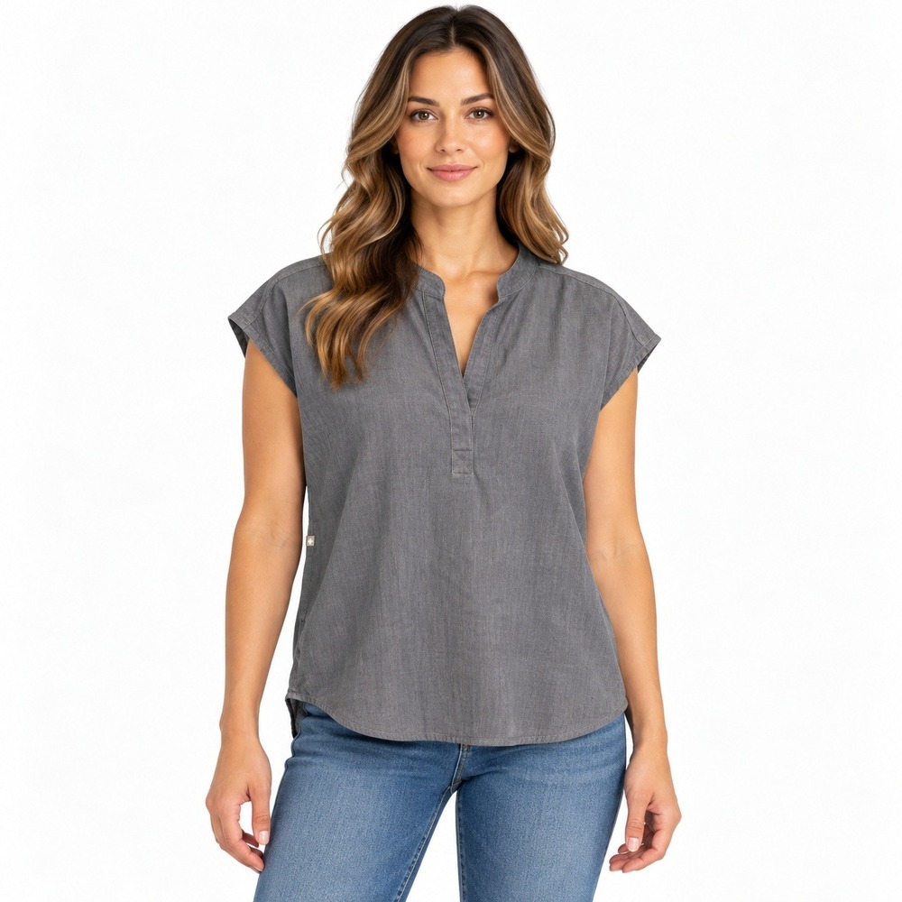 FIGS Technical Collection Heather Gray Sleeveless Scrub Top WXXSW1003 Large